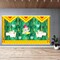 Ganesh and Cow Backdrop 5x8 Feet Indian Traditional Cloth Backdrop Pooja Wall Decor Indian Wall Art Photo Decor Banner Indian Ganesh Pooja Decor Decorative Pooja Cloth
